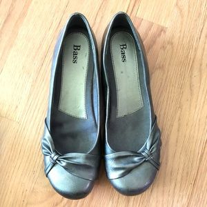 Bass Pewter Wedge Flats